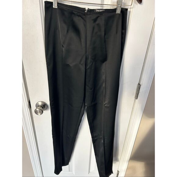 Tahari slik like dress pants with a cut in the back insulated size 0-2 see measu - Picture 1 of 7